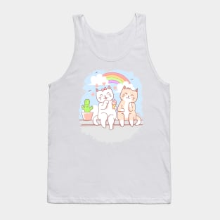 Cats eating ice cream Tank Top